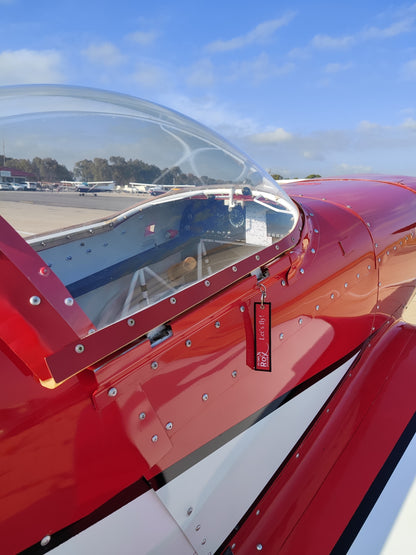 ‘Remove Before Flight’ keychain photographed on DR-107 aircraft – AeroRoy personal build