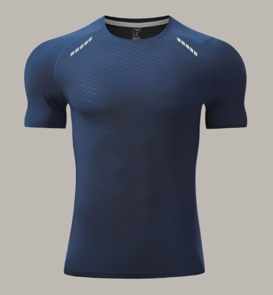 Plain short-sleeve sport shirt – front view